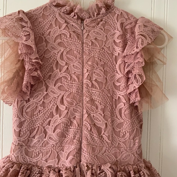 Joyfolie Pink Lace Tiered Dress - Picture 5 of 7